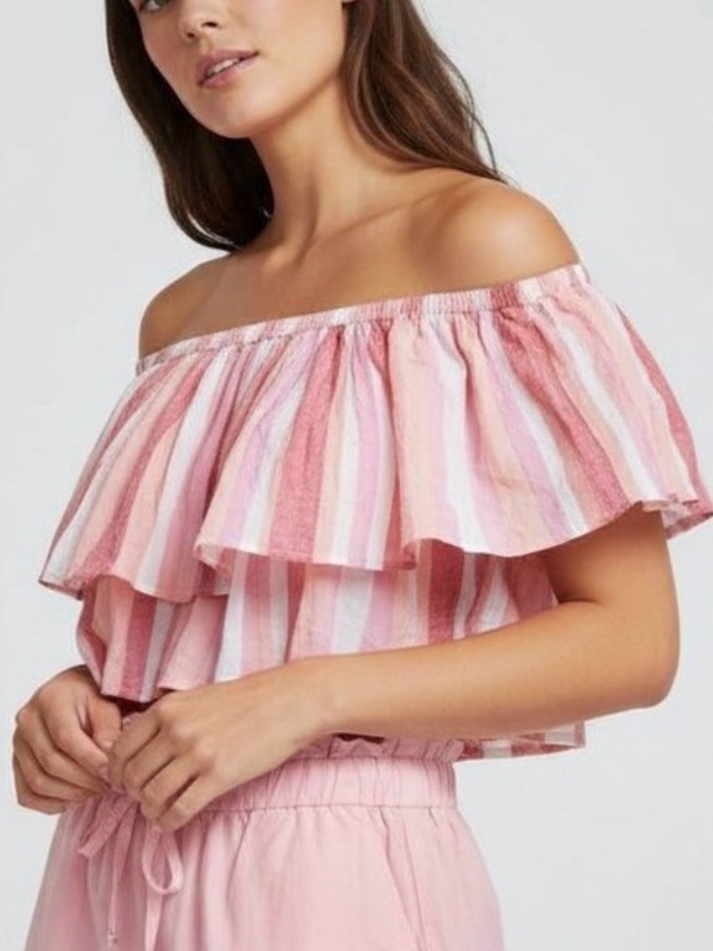 NWOT Small Striped Shore Cropped Top